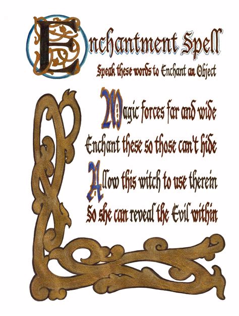 Articulate the enchantment spell